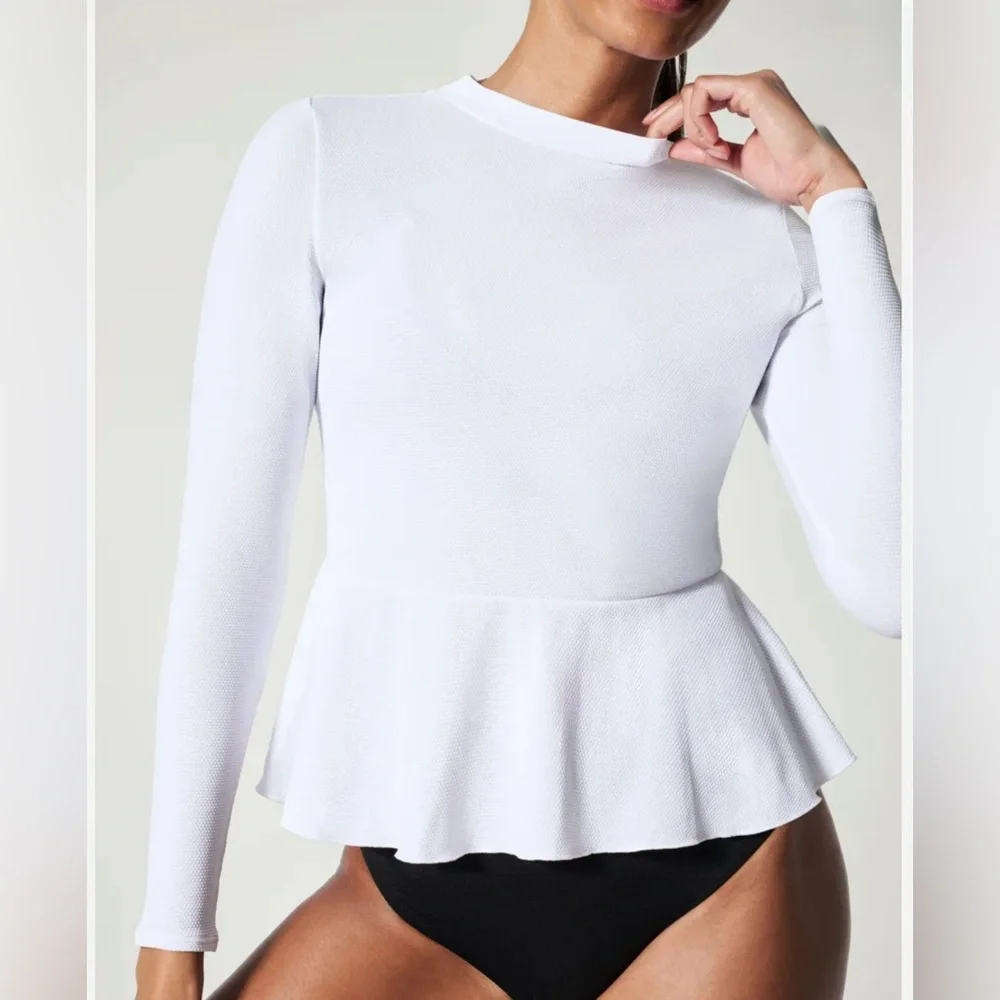SPANX Pique Long Sleeve Swim Shirt
Crisp White ~ NWT - Picture 12 of 13